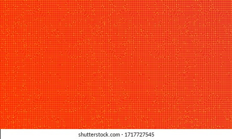 Orange Circuit Board Technology on Future Background,Hi-tech Digital and Communication Concept design,Free Space For text in put,Vector illustration.