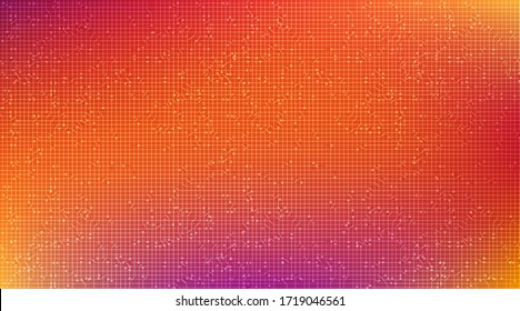 Orange Circuit Microchip Technology on Future Background,Hi-tech Digital and Communication Concept design,Free Space For text in put,Vector illustration.