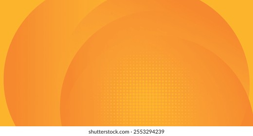 Vector de diseño de líneas dinámicas de fondo abstracto de forma circular naranja, moderno.