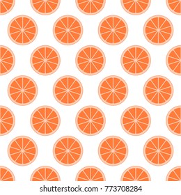 Orange citrus background of cut fresh juicy tangerine rings in row next to each other and alternately below. The concept of healthy fruit eat, diet meal 