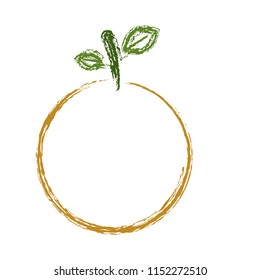 orange citrus and fresh fruit icon