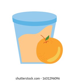 orange citrus fruit isolated icon vector illustration design
