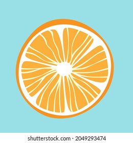 Orange citrus fruit. Isolated vector illustration.
