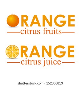 orange citrus fruit  over white background vector illustration 