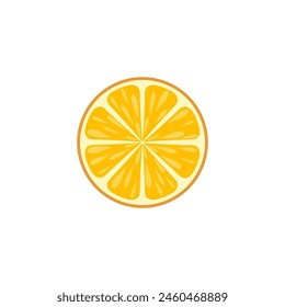 naranja, cítrico, icono, pegatina, naranja aislado, Ilustración vectorial