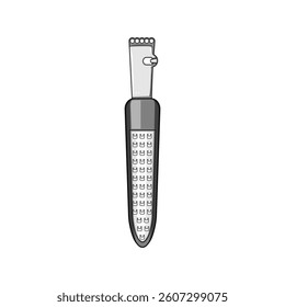 orange citrus zester cartoon. fruit cooking, baking garnish, flavor stainless orange citrus zester sign. isolated symbol vector illustration