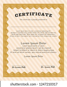 Orange Classic Certificate template. Elegant design. Customizable, Easy to edit and change colors. Easy to print. 