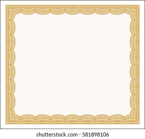 Orange Classic Certificate Template Lovely Design Stock Vector (Royalty ...