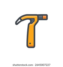 Orange claw hammer repairs objects indoors professionally