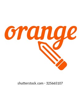 orange clor icon and pencil