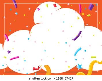 Ilustración del concepto de plantilla de nube naranja