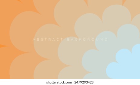 orange clouds papercut background design