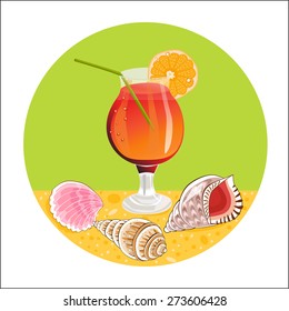 Orange cocktail - Illustration