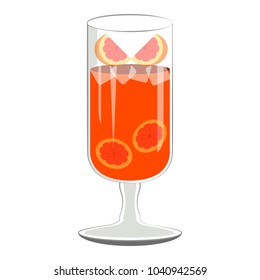 Orange cocktail with orange slices