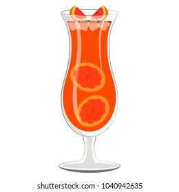 Orange cocktail with orange slices