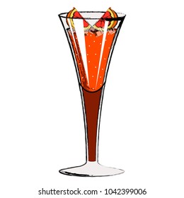 Orange cocktail with orange slices