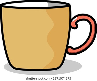 Café naranja con 1 asa
