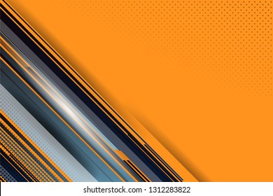 orange color abstract background with dotted geometric texture for web layout, advertising, media and presentation concepts, vector illustration