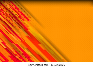 orange color abstract background with dotted geometric texture for web layout, advertising, media and presentation concepts, vector illustration