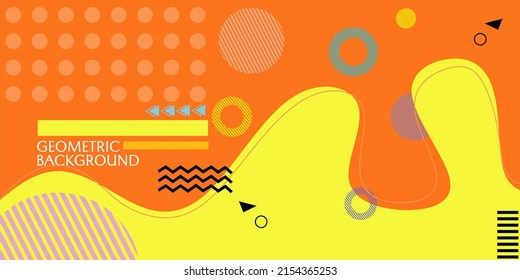 orangefarbener abstrakter Hintergrund mit flachen Designelementen. geeignet für Banner, Website, Plakatdesign