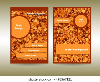 orange color abstract circles background for brochure, cover, booklet template vector illustration
