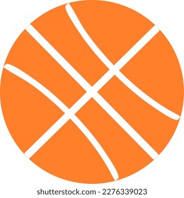 Orange Color Basket ball Illustration