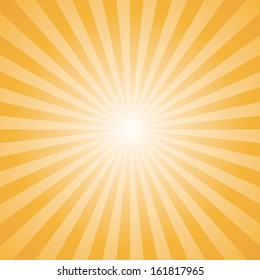 orange color burst background. Vector illustration