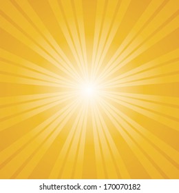 orange color burst background. Vector illustration