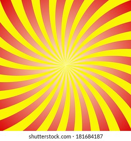 orange color burst background. Vector illustration 