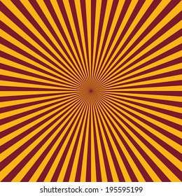 orange color burst background. Vector illustration 