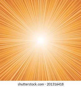 orange color burst background. Vector illustration