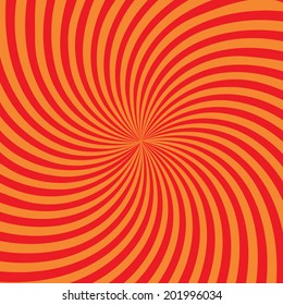 orange color burst background. Vector illustration 