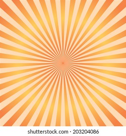 orange color burst background. Vector illustration 