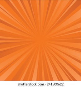Orange color burst background. Vector illustration