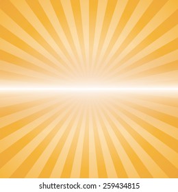 orange color burst background. Vector illustration