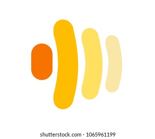 orange color chart bar diagram report wireless phone signal logo design idea illustration concept
