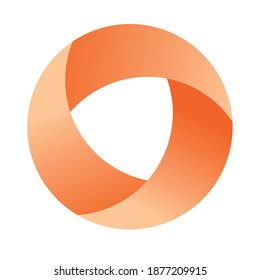 Orange Color Circle Sticker Design 