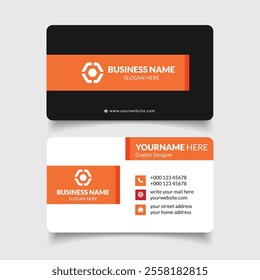 Orange Color Corporate Business Card