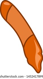 Un crayón de color naranja, vector, dibujo de color o ilustración.