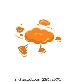 orange color explosion effect vector