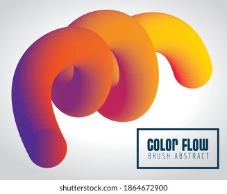 orange color flow poster in white background vector illustration design