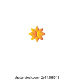 cor de laranja do ícone do vetor de flores