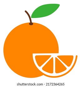 orange color fruit food green