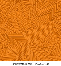 Orange color geometric seamless pattern.