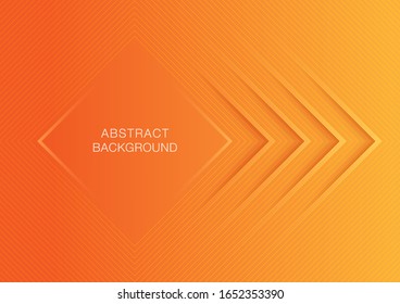 Orange color gradient abstract background with line squares, for website, flyer or banner, Vector illustration.