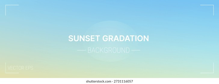 Orange color gradient background with pastel blue and a warm backdrop, featuring soft gradation for sunset peach and yellow degrade. Abstract light sky sunrise blur for summer bg, simple.