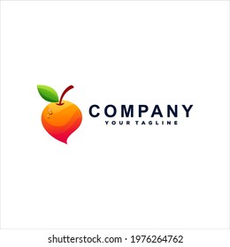 orange color gradient logo design