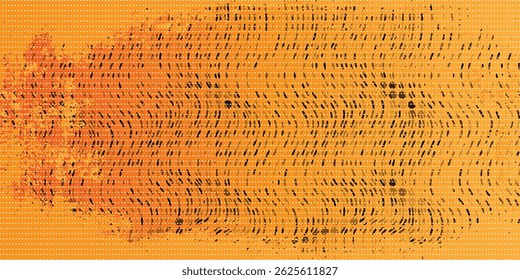 Fondo de patrón Abstractas de semitono de color naranja. Antiguas. Fondo de pantalla. Vector