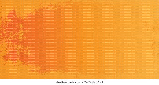 Orange Color Halftone Abstract Pattern Background. Vintage. Wallpaper. Vector