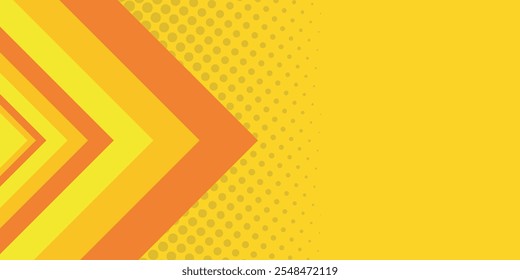 Orange color layer paper with halftone dots. for wallpaper background design and banners